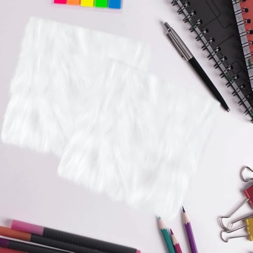 Square White Plush Locker Rug, 10x10 Inch Anti-Slip Locker Decor