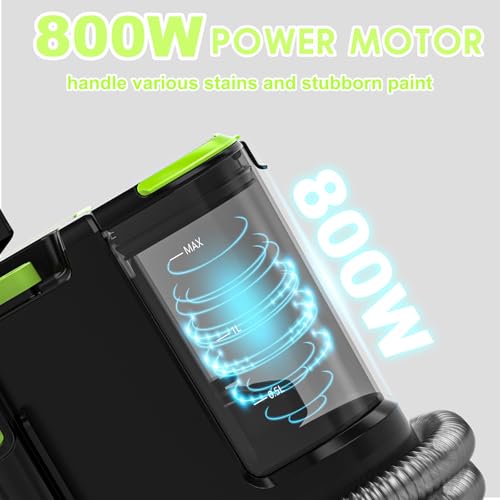Portable Carpet and Upholstery Cleaner, 800W Deep Stain Remover for Home & Car