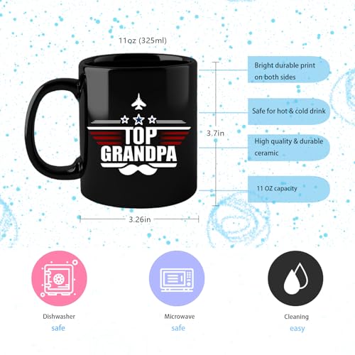 Top Grandpa Mug 11Oz - Christmas Birthday Gift from Grandkids - Silkwishes