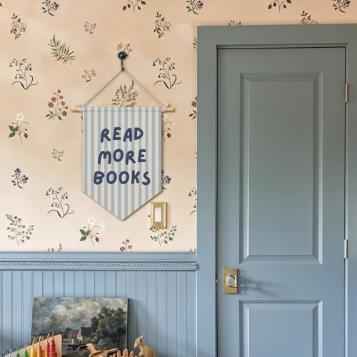 Read More Books Pennant Flag Banner for Classroom Reading Nook Decor