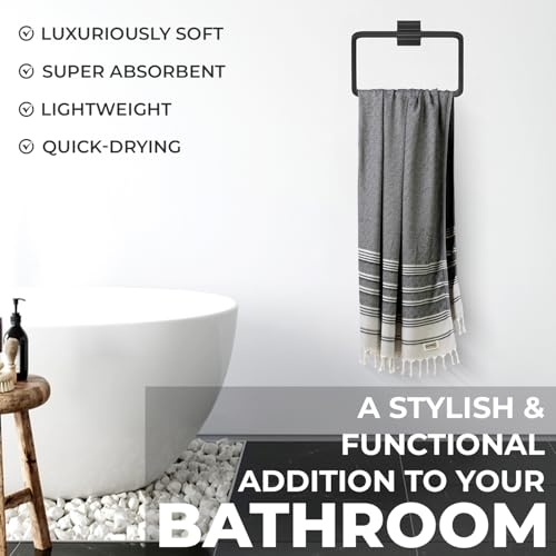DEMMEX Organic Cotton Turkish Bath & Beach Towel 71x36 Beige - Soft & Absorbent