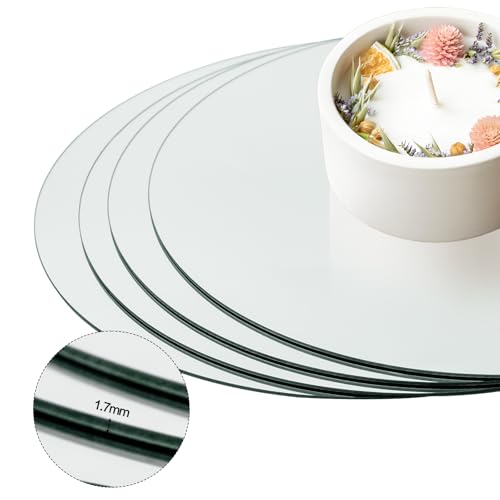 12-Pack 12-Inch Round Mirror Centerpiece Trays for Wedding Table Decor