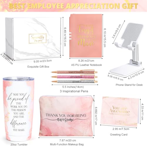 8-Piece Employee Appreciation Gift Set with Tumbler, Notebook, and Accessories