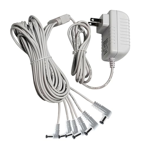4.5V AC/DC Power Adapter with 6 Output Jacks for Christmas Village Lighting