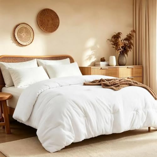 Queen Comforter Set - 3 Piece Prewashed Down Alternative Bedding
