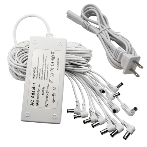 4.5V Power Adapter with 12 Output Jacks for Miniature Village Decorations