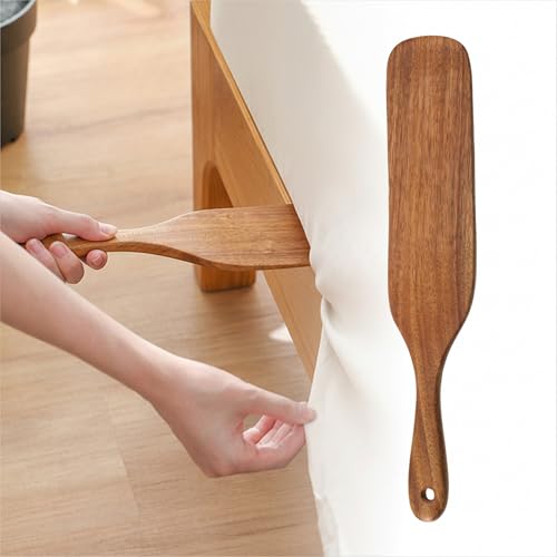 Mattress Lifter Tool for Easy Bed Making - Teak Wood Sheet Tucker