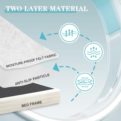Non-Slip Mattress Gripper Pad - 63 x 78 Inch Anti-Slip Protector