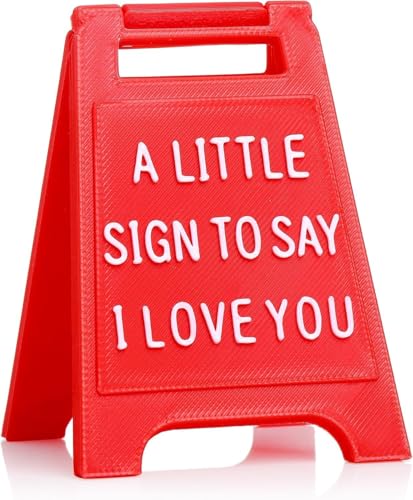 I Love You Romantic Desk Sign – Freestanding Keepsake Gift for Anniversaries