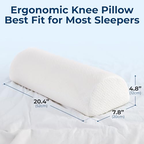 Memory Foam Knee Pillow for Back Sleeping – Half Moon Support