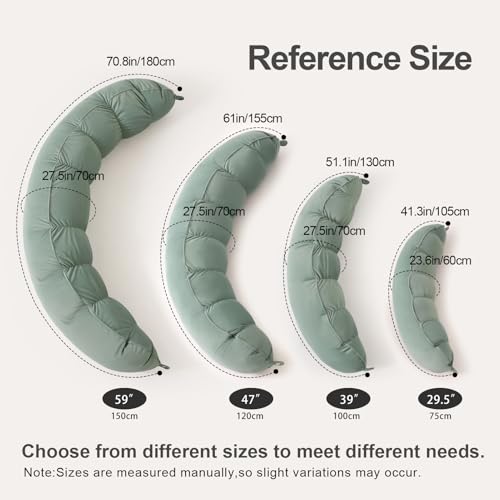 Long Round Body Pillow for Lumbar Support - Soft & Cozy