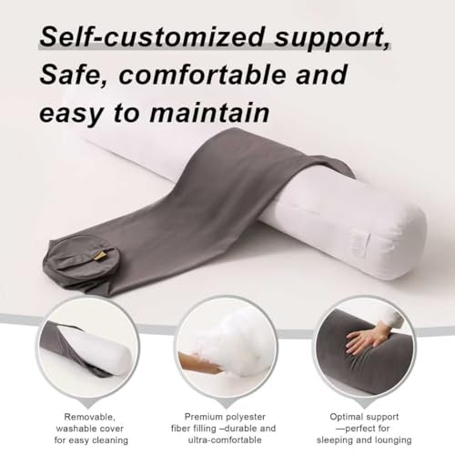 Long Body Pillow for Adults - Cylindrical Full Support Pillow