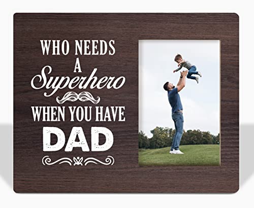 HALUOSI Superhero Dad Plaque Frame Fathers Day Gift Variation 03