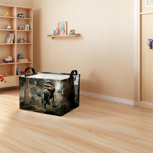 3D Dinosaur Foldable Storage Basket - Nursery Toy Box & Laundry Hamper