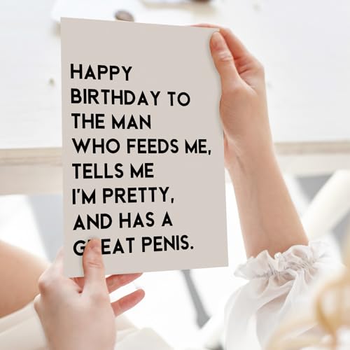 Funny Birthday Card for Husband or Boyfriend - Cheeky Romantic Love Card