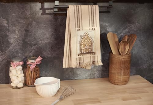 Primitives by Kathy Gingerbread House Kitchen Towel - Christmas Decor, Cotton, Set of 1