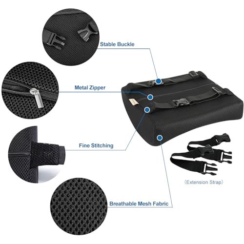 Lumbar Support Pillow for Office Chair and Car - Memory Foam Cushion