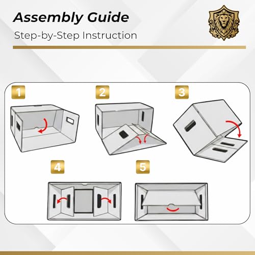Heavy-Duty Magazine Storage Boxes with Lids, 5-Pack Corrugated File Organizers