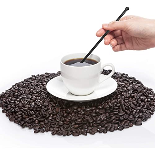 100 Pcs Plastic Cocktail Stirring Sticks with Ball Top - Disposable Swizzle Sticks