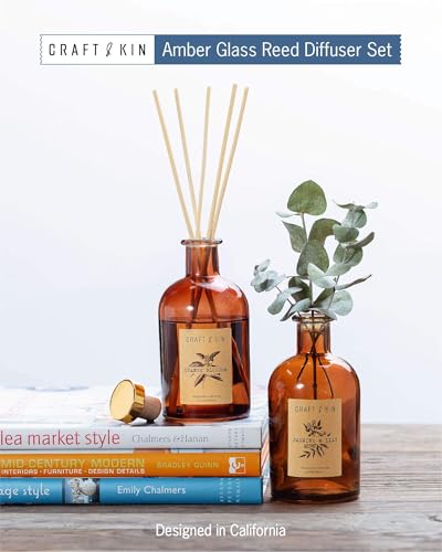 Lily & Jasmine Reed Diffuser Set - 5.75 oz Long-Lasting Home Fragrance