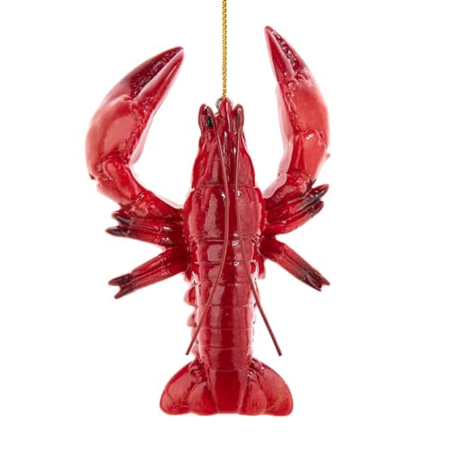 Kurt Adler Nautical Resin Lobster Christmas Ornament - 4.5 Inch Coastal Decor