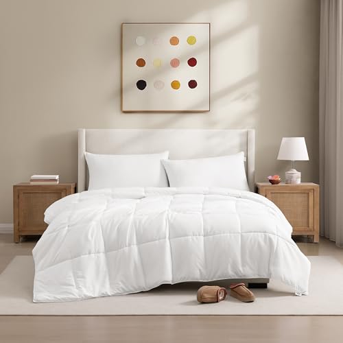 Cooling Duvet Insert Comforter for Full/Queen Beds - Hypoallergenic & Washable