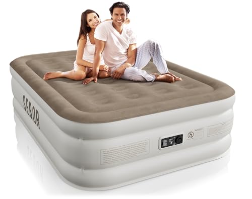 Full Air Mattress with Built-in Pump - 18" Raised Self-Inflating Bed with Bag