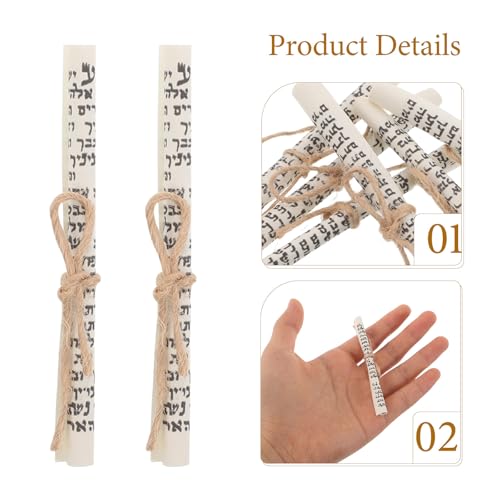 10pcs Hebrew Mezuzah Scroll - Kosher Printed Blessing for Door Frames