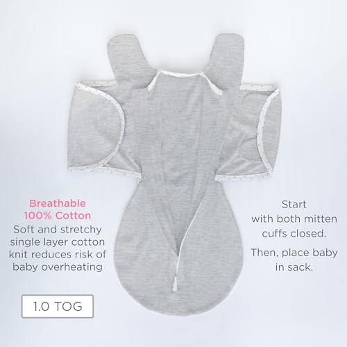 SwaddleDesigns 6-Way Omni Swaddle Sack - Arms Up Convertible Newborn Sleep Sack