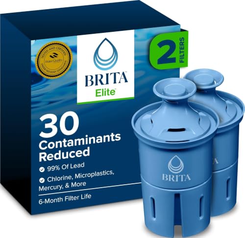 Brita Elite Replacement Water Filters 2-Pack - NSF Certified, Long-Lasting Purification