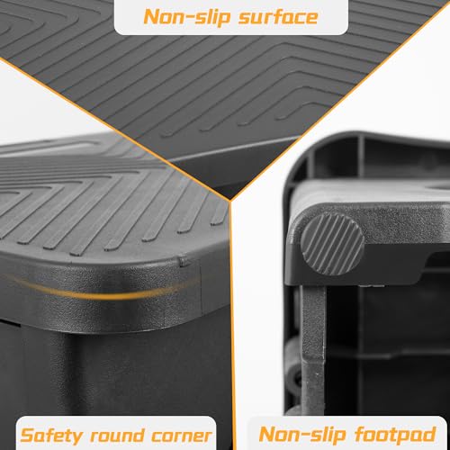 2-Step Foldable Stool, Portable Anti-Slip Step Ladder, 300lb Capacity