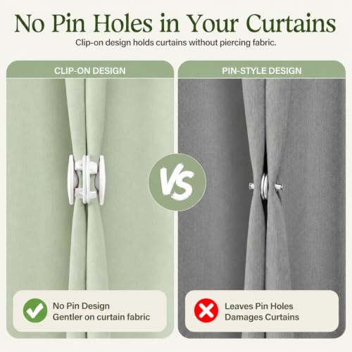 10-Pack Magnetic Curtain Clips for Gap Closure and Light Blocking