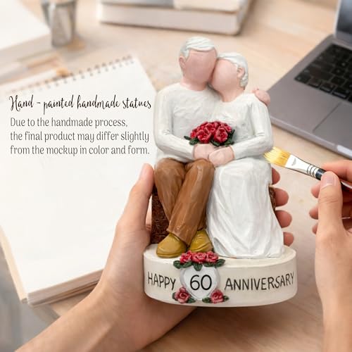 60th Wedding Anniversary Couple Figurine, Diamond Anniversary Keepsake