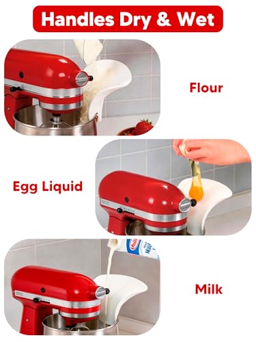 Silicone Stand Mixer Pouring Chute - Mess-Free Flour & Ingredient Funnel