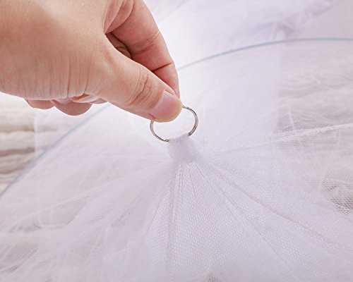 Hanging Bed Canopy Mosquito Net - Elegant White Lace Insect Screen