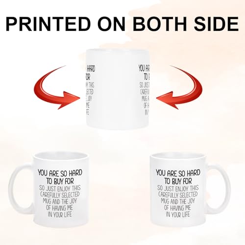 YHRJWN White Funny Mug - 11 Oz Humorous Coffee Cup for Men - Christmas & Birthday Gift