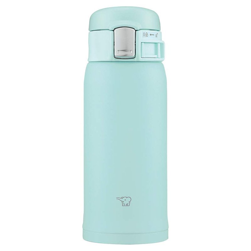 Zojirushi SM-SF36-AM Water Bottle, Direct Drinking [One-touch Open] Stainless Steel Mug, 12.2 fl oz (360 ml), Mint Blue