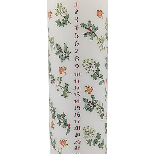 Seasonal Advent Pillar Candle 70 Hour Burn Unscented Holiday Decor