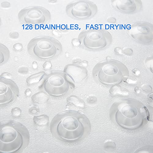 Non-Slip Bathtub Mat with Suction Cups, 27.6 x 15 Inch Shower Mat