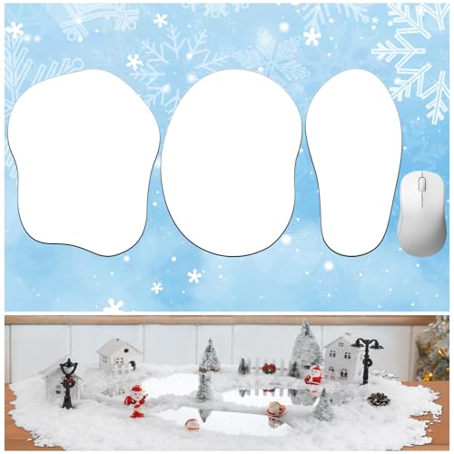 Christmas Village Mirror Lake Accessories - 3 Pack Holiday Ice Pond Decor