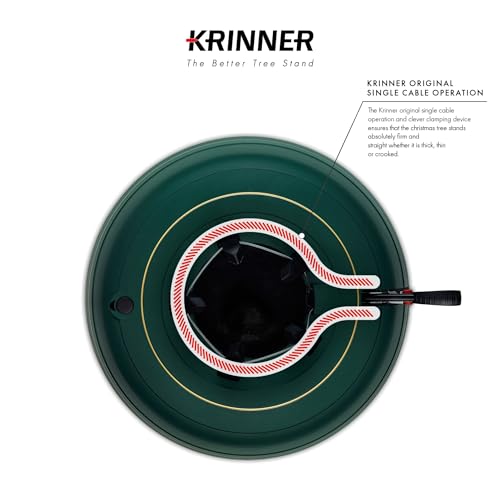 Krinner Christmas Tree Genie XXL Stand - Green, 12 ft Live Tree, Foot Pedal & Water Level Indicator - Standard Variation