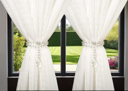 Magnetic Crystal Beaded Curtain Tiebacks - Luxury Decorative Holdbacks
