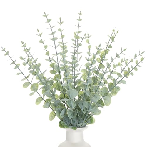 18pcs Artificial Eucalyptus Stems, 14.5-Inch Lifelike Greenery Branches