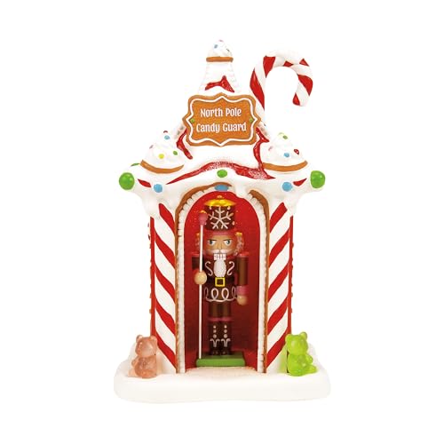 Lighted Christmas Village Building - A Sentry for Santa Porcelain Decor, 6.5"