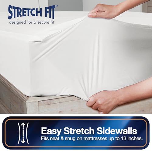 Bed Bug Blocker Zippered Mattress Protector Encasement - Full, White