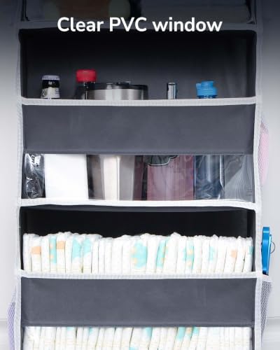 ULG Over the Door Organizer with 5 Large Pockets and 10 Mesh Side Pockets