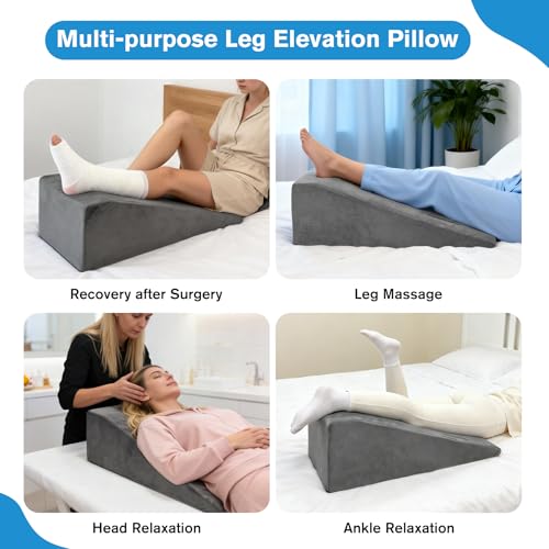 Leg Elevation Pillow for Swelling & Blood Circulation Support