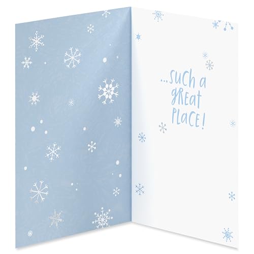 American Greetings Christmas Thank You Card for Boss Snowflakes with Lights - Holiday Appreciation