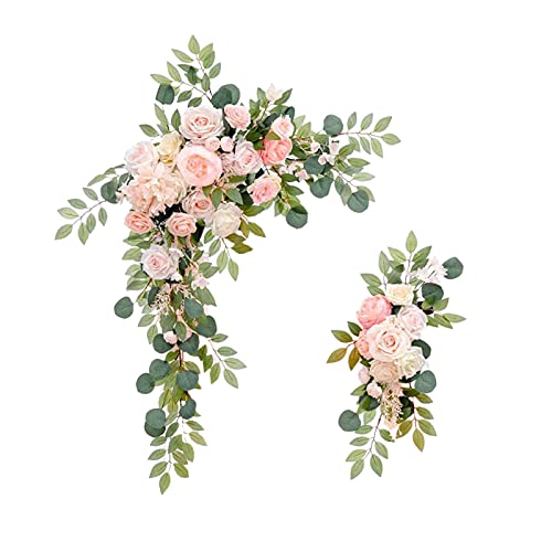 Artificial Wedding Arch Flower Swag Set - Silk Peony Eucalyptus Garland