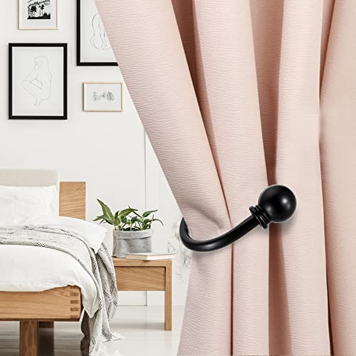 Set of 4 Decorative Aluminum Alloy Curtain Holdbacks - Wall Mounted Tiebacks